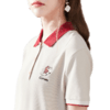 欧芮儿2019夏装新款学院风短袖刺绣连衣裙女中长款polo衫A字裙 商品缩略图3