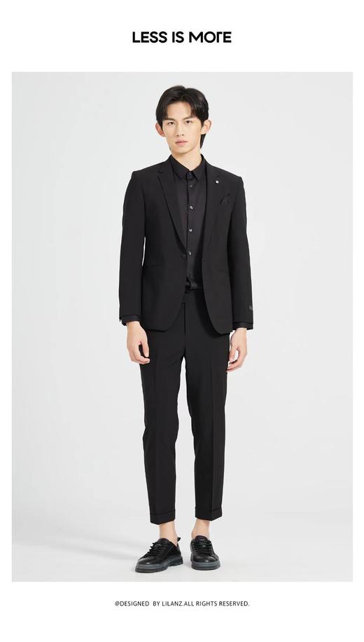 4F【利郎】Lessismore 都市通勤-西服（九分裤）-黑 商品图0
