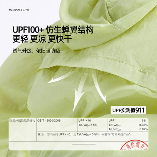 【防晒小轻壳  UPF100+】儿童轻薄透气防晒服 PXW2404 商品图4