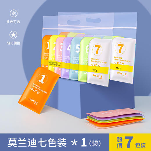 「7包装！一次性卡片雨衣」长款一次性雨衣 全身防雨成人儿童便携式雨披压缩防水衣配饰 商品图8