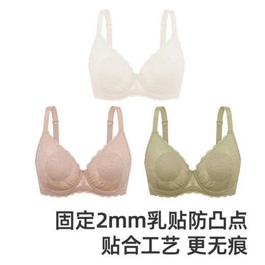 Daily Lace3.0遐大码文胸防凸点防下垂全罩杯内衣女薄款大胸显小 商品图1