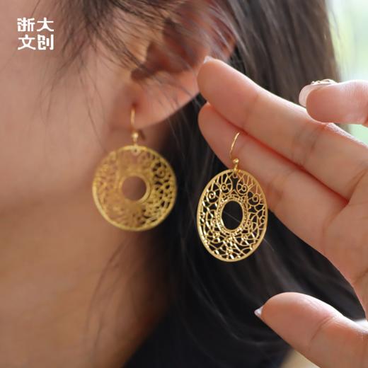 【浙大文创】浙大艺博造物之美花卉纹耳饰 商品图4