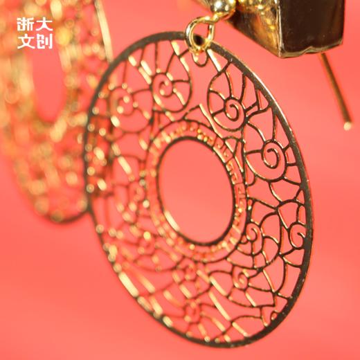 【浙大文创】浙大艺博造物之美花卉纹耳饰 商品图3