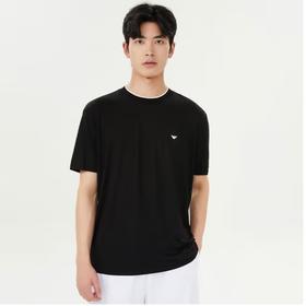 ARMANI 阿玛尼 春夏新品 男士LOGO字母印花休闲圆领短袖T恤 520礼物 黑色 3D1T73 1JPZZ 0060 XXL