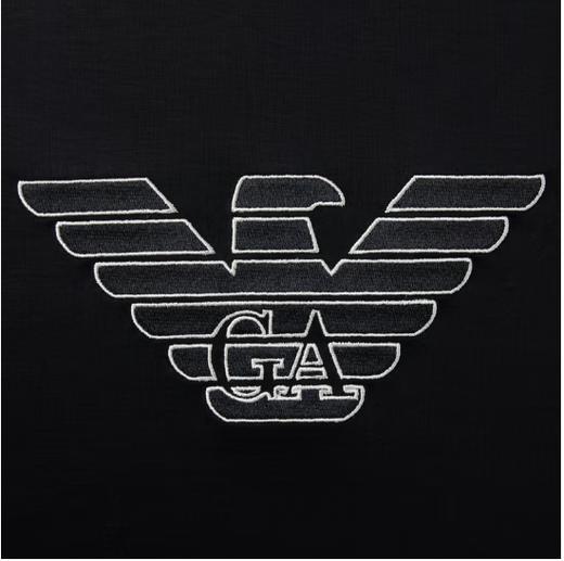 ARMANI阿玛尼 春夏新品 男士经典鹰标字母印花短袖T恤 520礼物 黑色 3D1TD4 1JUVZ 0054 XL 商品图6