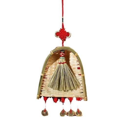 【平安纳福❗️吉祥金扫帚】新居入宅搬家仪式用品挂饰 入户门上把手布置 乔迁之喜装饰 商品图4