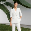 IWY/宽松休闲米白色西装套装七分袖宽松通勤商务高级女神职场西服C13510+P33510米白色 商品缩略图4