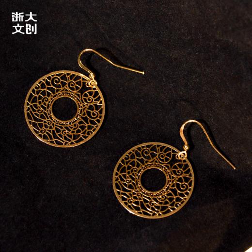 【浙大文创】浙大艺博造物之美花卉纹耳饰 商品图0