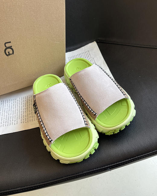 现货 THS 5.18-无 UG家 女士 巨轻便反绒皮厚底轮胎鞋 3色 BZ1178 商品图5