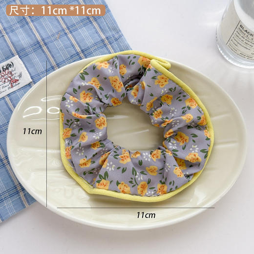 【小清新风格❗️高级感布圈】韩风发饰多种款式任选，高级感头饰布圈，碎花格子撞色大肠发圈女 商品图5