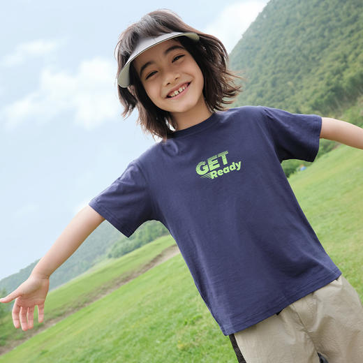 【比纯棉更透气 柔软玉米棉】儿童美式简约印花T恤 PXT2431 商品图2