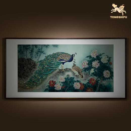 铜师傅 手工錾刻 铜雕画《雍容华贵》客厅玄关画沙发背景墙装饰画 商品图2