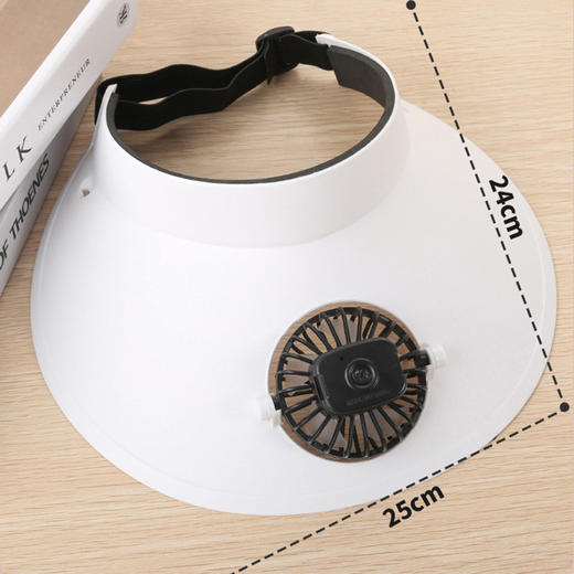 【潮流趋势，要遮阳也要有颜值】夏季户外防晒遮阳帽 风扇可调角度 三档调节锂电池 USB充电小风扇-QQ 商品图10