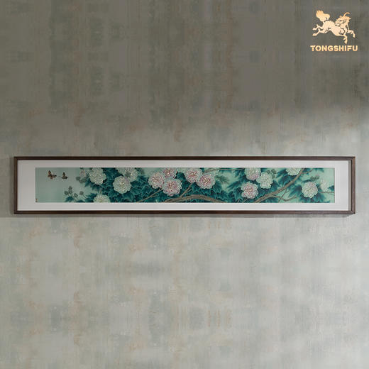 铜师傅 手工錾刻 铜雕画《盛世芙蓉》客厅玄关画沙发背景墙装饰画 商品图4