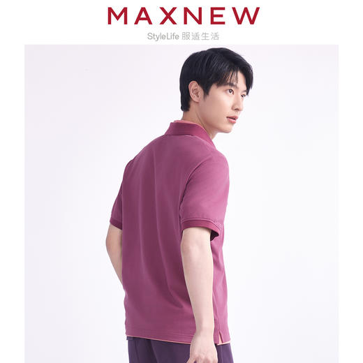 【POLO】 男装舒爽吸汗速干横机罗纹领通勤多彩POLO 1N2111111 商品图2