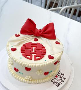 结婚领证纪念 翻糖定制款