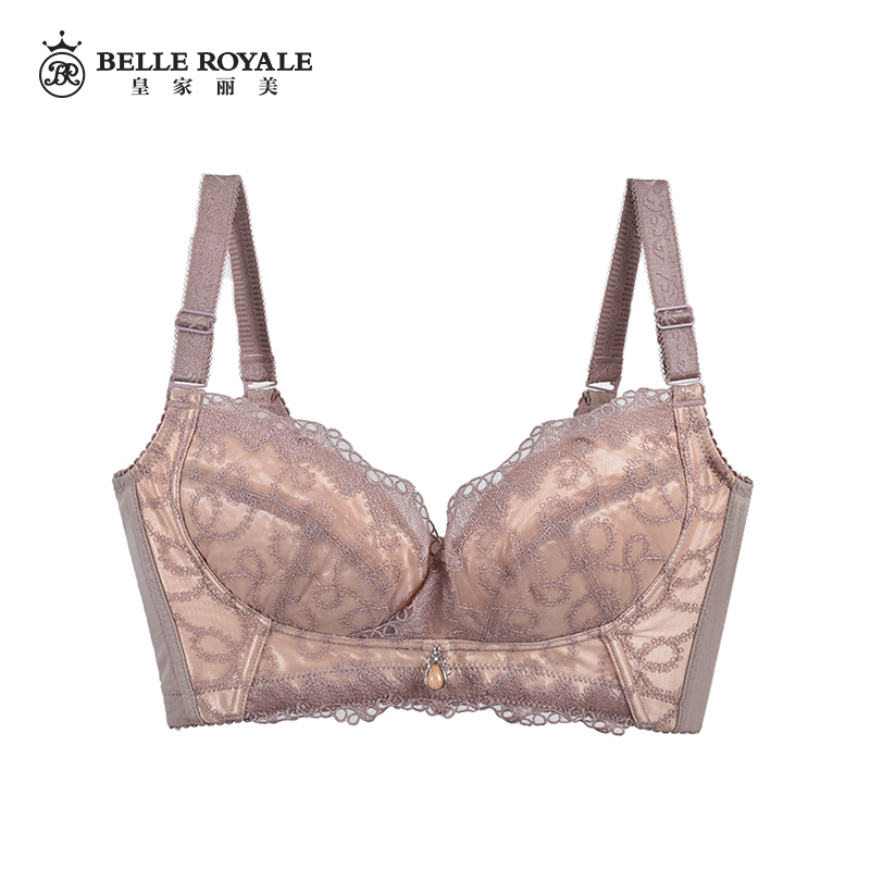 【秒杀品不退不换】皇家丽美复古聚拢型文胸调整型薄杯大胸显小内衣W1516-1