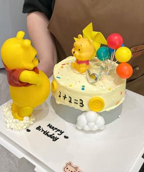 维尼1+2 怀孕主题蛋糕定制 