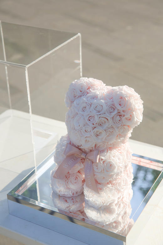 粉色玫瑰熊永生花礼盒 商品图1
