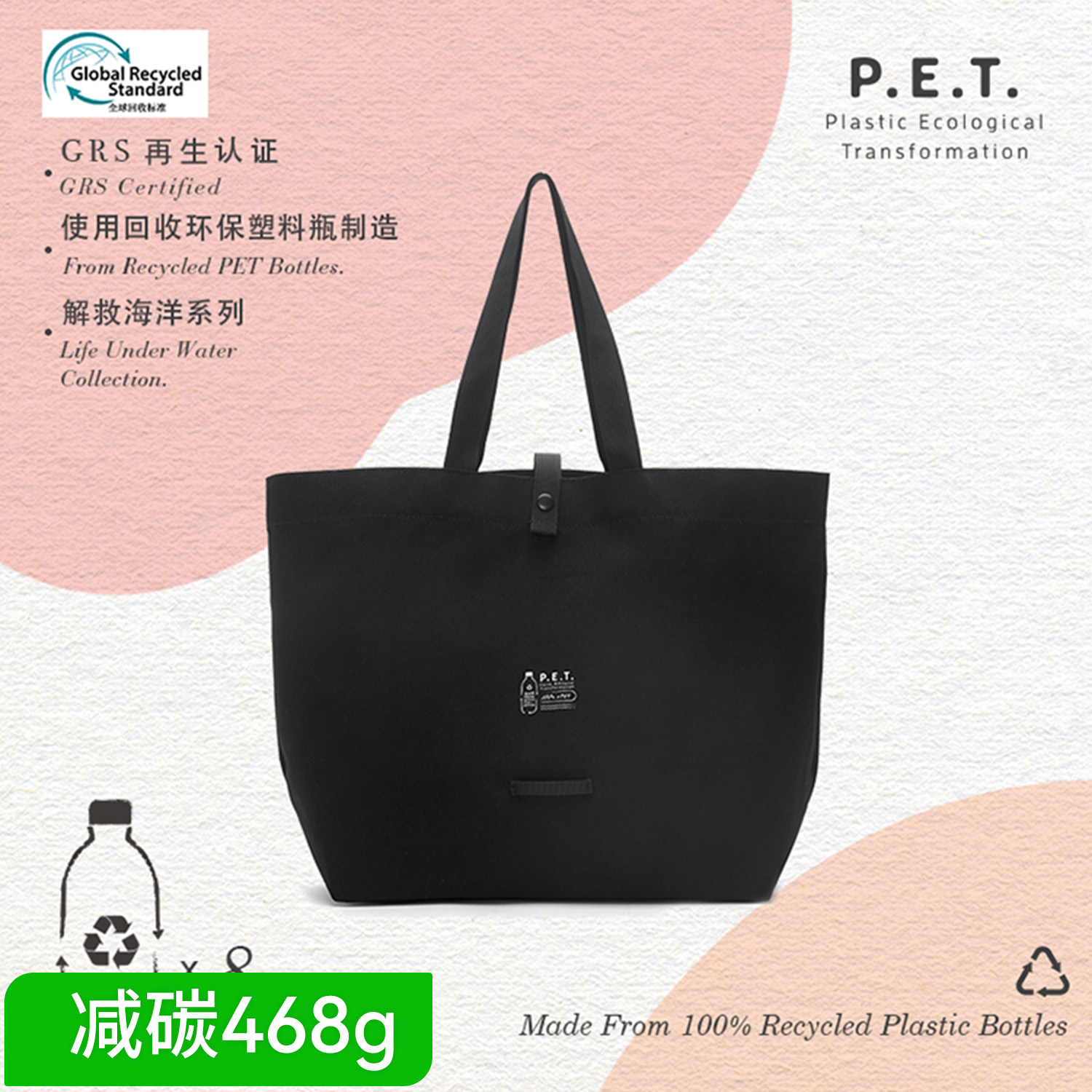 GOODCYCLE 托特包可折叠收纳rPET环保礼品再生定制伴手礼