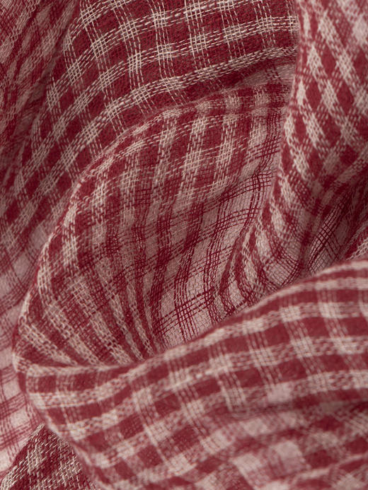 COCO ZONE2024时尚复古格子小方巾简约百搭撞色小丝巾CC2B0782 商品图2