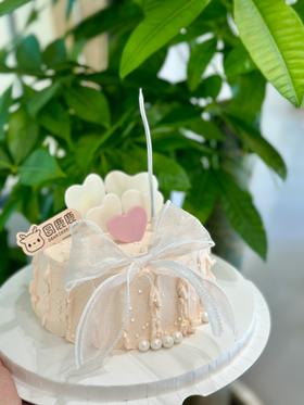 五重爱心 奶油蝴蝶结定制款