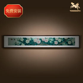铜师傅 手工錾刻 铜雕画《盛世芙蓉》客厅玄关画沙发背景墙装饰画