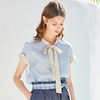 欧芮儿2019新款女装夏装系带蝴蝶结衬衫女宽松上衣女很仙的衬衣 商品缩略图0