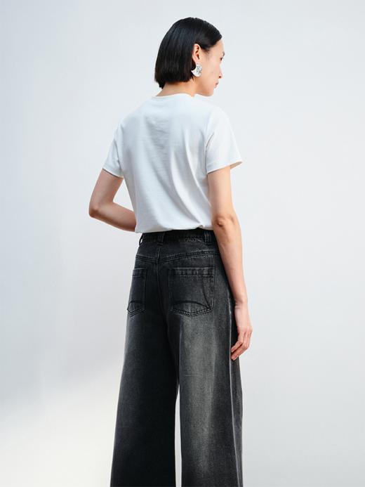 LIYIHAN设计师品牌 2024春夏新款原创简约LOGO印花T恤上衣 商品图3