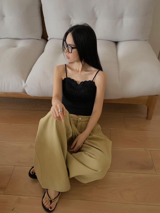 老米优品🎈2件包邮《高颜值🌸微醺蕾丝免文胸小吊带》自带胸垫，浪漫蕾丝小花纹，满满少女心！DD240516A 商品图10