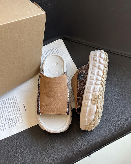 现货 THS 5.18-无 UG家 女士 巨轻便反绒皮厚底轮胎鞋 3色 BZ1178 商品图8