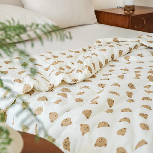 【A类母婴级纯棉】双层皱皱纱夏被 全棉可机洗水洗裸睡床品 夏季空调被 商品图5