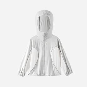 觅雨儿童拼色防晒衣鲨鱼灰130