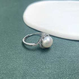 19556-S925淡水珍珠戒指-圆珠