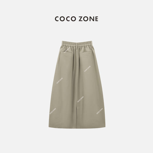 COCO ZONE夏季松紧腰半身裙纯色百搭显瘦A字裙CC1B1252 商品图1