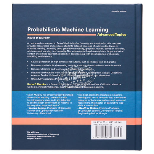 【中商原版】概率机器学习 进阶 谷歌研究科学家 Probabilistic Machine Learning Advanced Topics 英文原版 KevinMurphy 商品图1