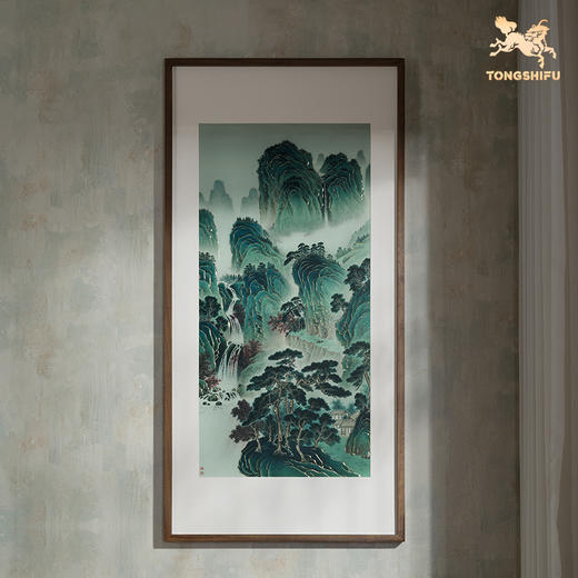 铜师傅 手工錾刻 铜雕画《云岭飞泉》客厅玄关画沙发背景墙装饰画 商品图4