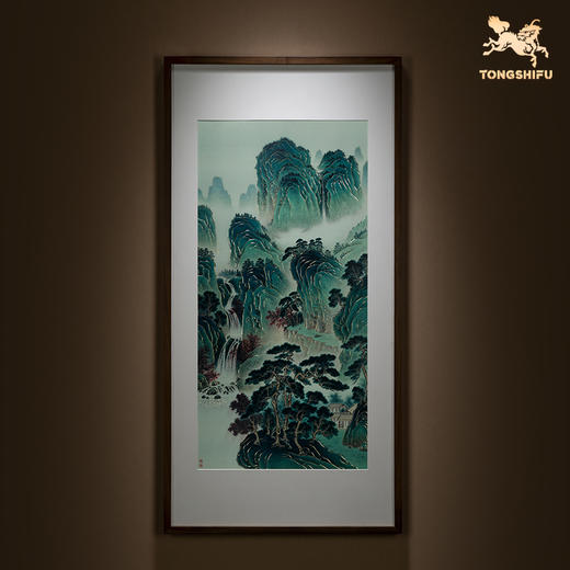 铜师傅 手工錾刻 铜雕画《云岭飞泉》客厅玄关画沙发背景墙装饰画 商品图2