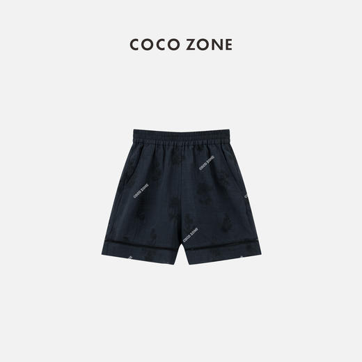 COCO ZONE 夏季休闲百搭透气松紧腰直筒短裤CC1B1249 商品图0