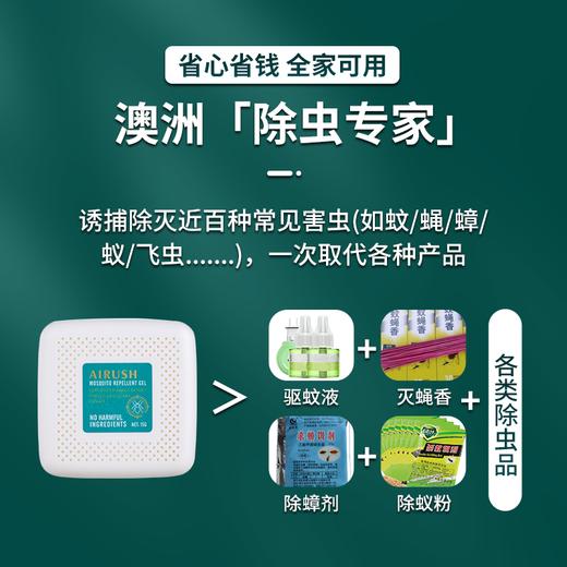 【买一送一】澳洲原装进口AIRUSH诱捕盒 家用驱虫驱蚊蟑螂 天然植萃凝胶 除虫驱螨 15g/盒 商品图2