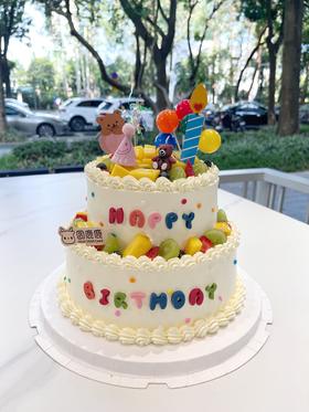 韩式简约款水果奶油抹面 定制