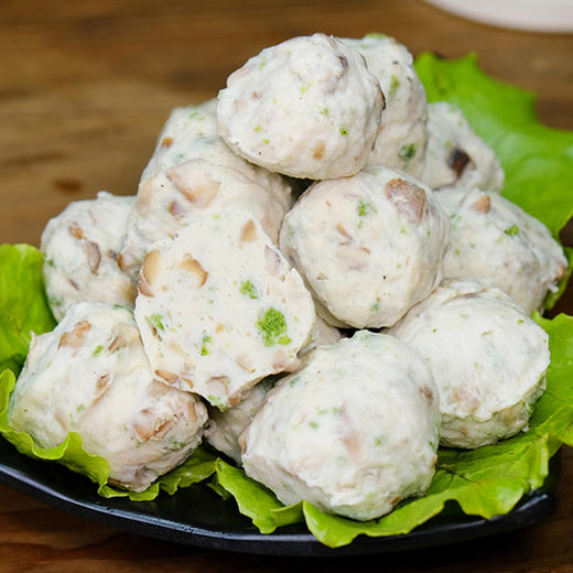 纯素食翡翠丸子虾棒条牛蒡饼干贝烧寺院斋菜火锅关东煮丸子500g 商品图3