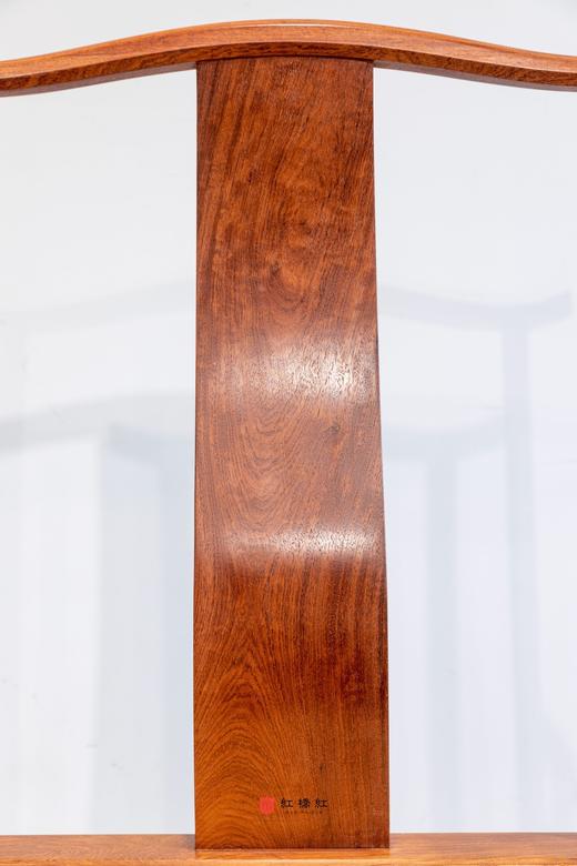 红桥红  家具严选  缅甸花梨（大果紫檀）【经典 四出头八角 官帽椅 板面/藤面】 商品图5