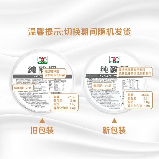 和润 0蔗糖 0乳糖  纯酸奶 400g 商品图5