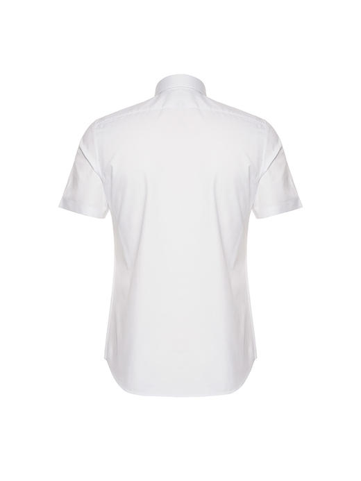 callisto白色莱赛尔混纺短袖衬衫 STSTS075C 商品图1