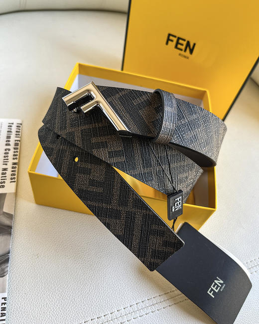 现货 THS 5.18-无 芬迪家 男士 FF钉扣双面用腰带 男士皮带 CR214 商品图8