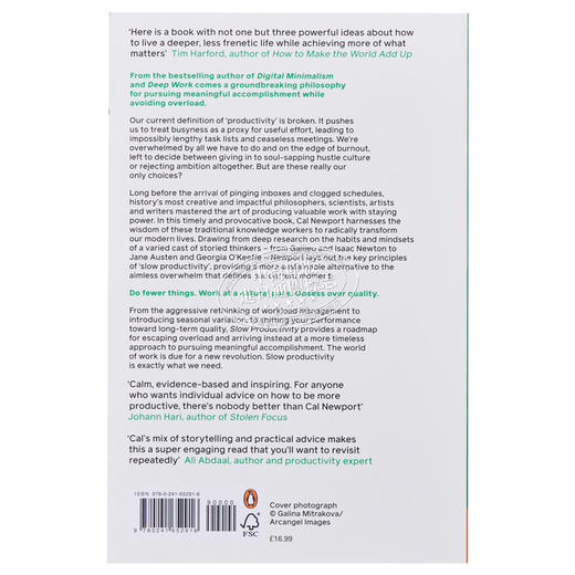 【中商原版】生产力缓慢 失落的成就艺术而不倦怠 Slow Productivity 英文原版 Cal Newport 职场提高工作效率 自我提升 商品图1