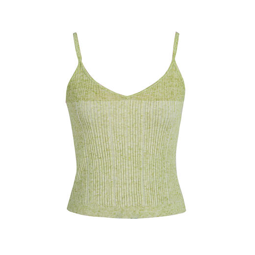 HeyDress针织坑条吊带背心女夏季彩斑丝修身显瘦性感内搭短上衣 商品图4