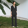 IWY/黑色西装套装宽松版休闲七分袖高级通勤商务慵懒版职业装西服C13512+P33512黑色 商品缩略图2