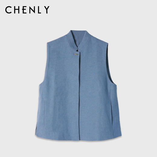 不退不换！尘衣｜法国进口精梳亚麻背心套装 商品图0